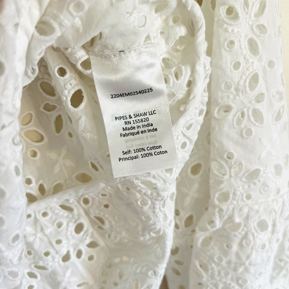 Veronica Beard Emmalyn Eyelet Top in White size 2 - Picture 14 of 16